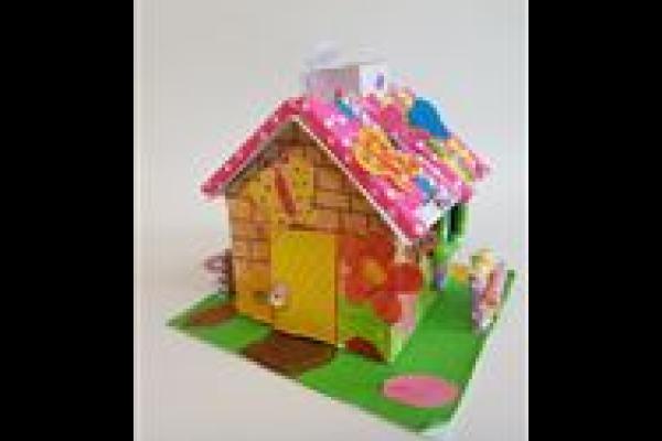 彩色紙管屋錢箱